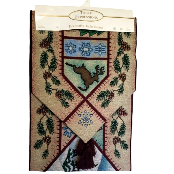 NWT Christmas 🎄  Themed Table Runner 72" X 13" Home Decor Dining Table. - Picture 1 of 15